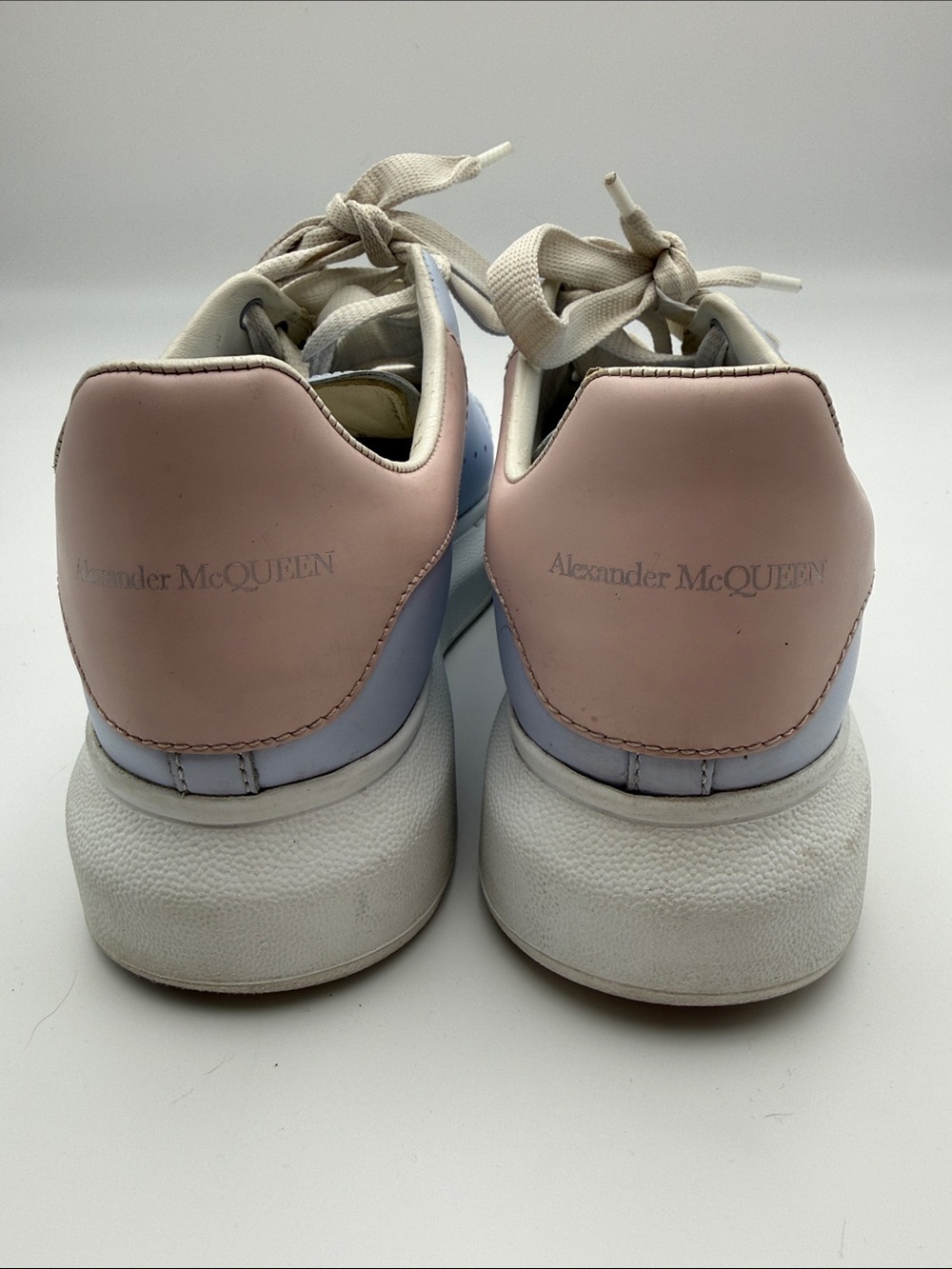 Bundle of Alexander McQueen Pastel Blue Sneakers with Pink Heel Tab and Converse - Picture 4 of 16